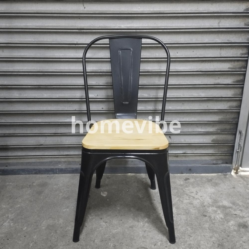 HV Bergen Tolix Chair Wooden Seat