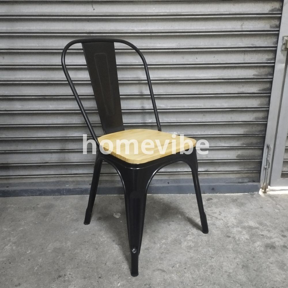 HV Bergen Tolix Chair Wooden Seat