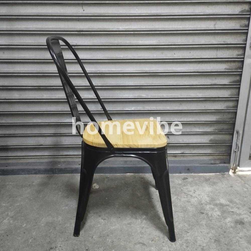 HV Bergen Tolix Chair Wooden Seat