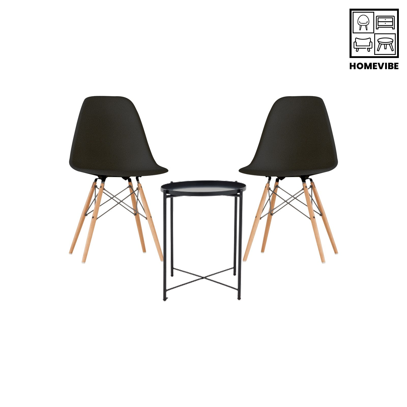 HV Cassie Steel Coffee Table + 2 Eames Chair Set | HomeVibe PH | Buy Online Furniture and Home Furnishings