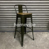 HV Gwen Tolix Barstool Wooden Seat