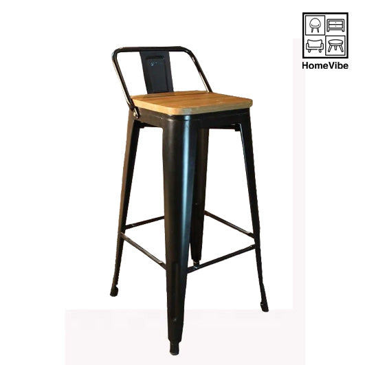 HV Gwen Tolix Barstool Wooden Seat