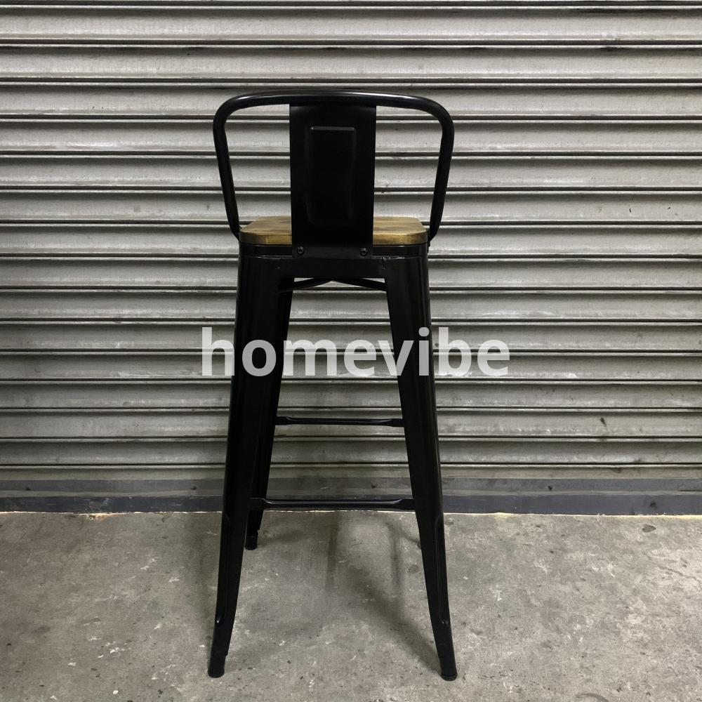 HV Gwen Tolix Barstool Wooden Seat