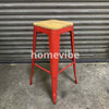 HV Larsen Tolix Barstool Wooden Seat