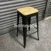 HV Larsen Tolix Barstool Wooden Seat