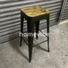 HV Larsen Tolix Barstool Wooden Seat