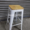 HV Larsen Tolix Barstool Wooden Seat