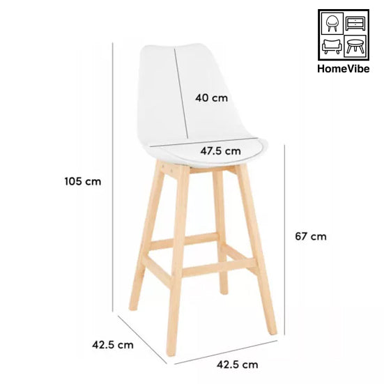 HV Scandinavian Padded Barstool | HomeVibe PH | Buy Online Furniture and Home Furnishings