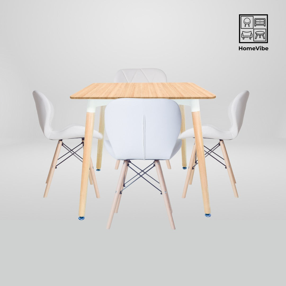HV Viana Square Table + 4 Butterfly Chair Set | HomeVibe PH | Buy Online Furniture and Home Furnishings