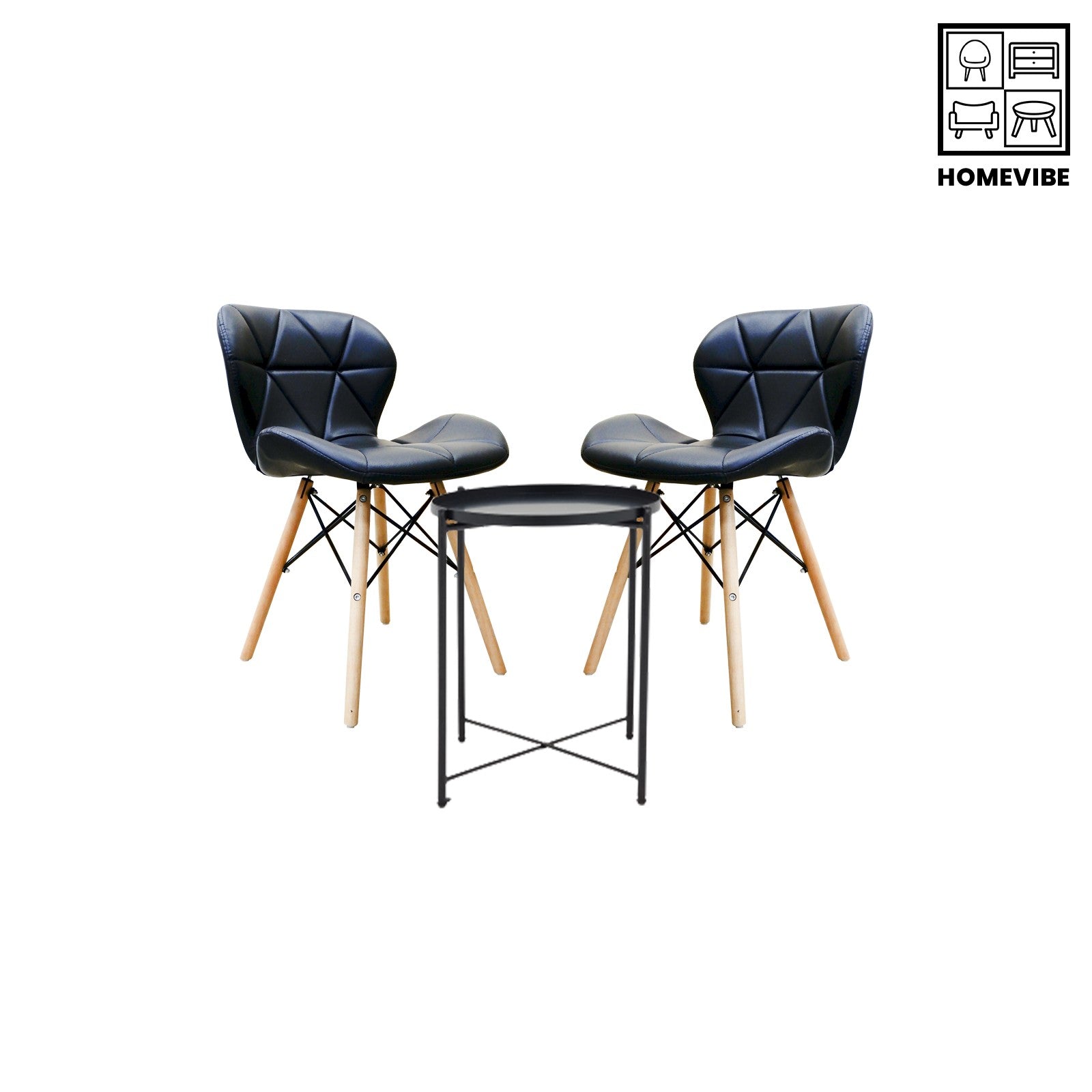HV Elio Round Table + 2 Butterfly Chair Set | HomeVibe PH | Buy Online Furniture and Home Furnishings