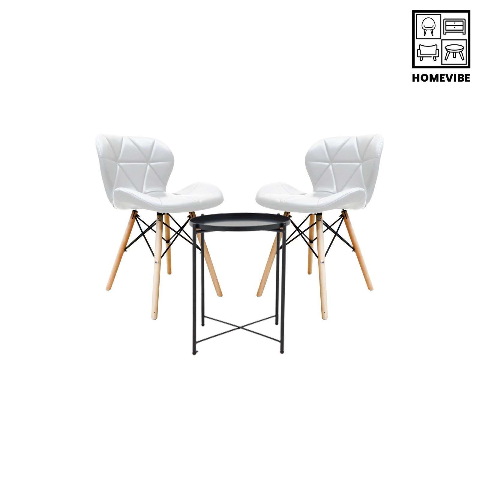 HV Elio Round Table + 2 Butterfly Chair Set | HomeVibe PH | Buy Online Furniture and Home Furnishings