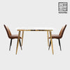 HV Asha Marble Rectangle Table + 2 Korbin Chair Set