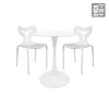 HV Ayesha Tulip Table + 2 Laxmi Chairs